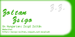 zoltan zsigo business card